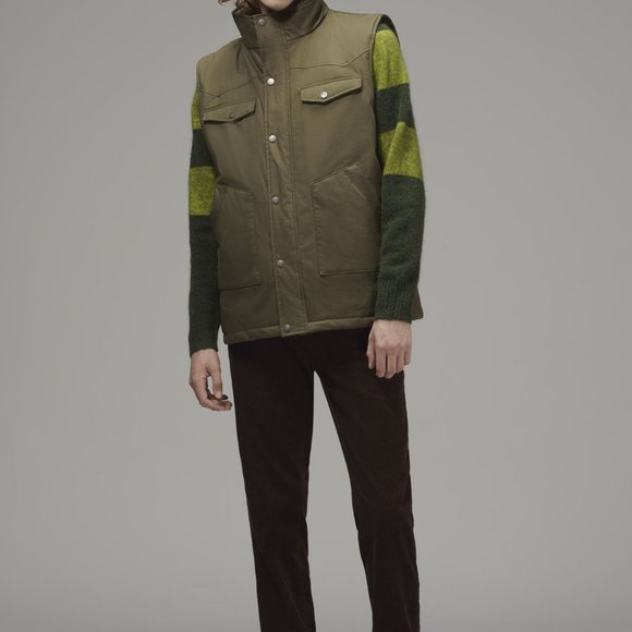 Men's Vest OLIVE GREEN (MWJ-008) - Picture 2 of 6